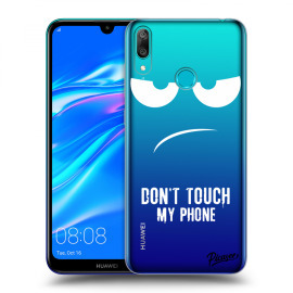 Picasee Silikónový prehľadný obal pre Huawei Y7 2019 - Don't Touch My Phone