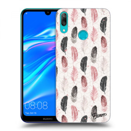 Picasee Silikónový prehľadný obal pre Huawei Y7 2019 - Feather 2