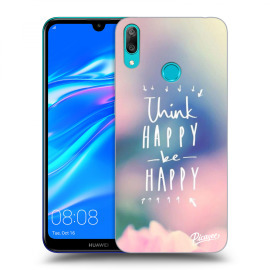 Picasee Silikónový prehľadný obal pre Huawei Y7 2019 - Think happy be happy