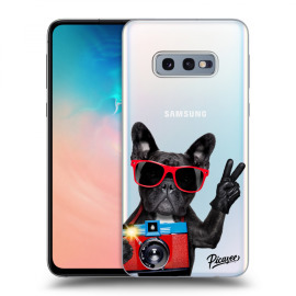 Picasee Silikónový prehľadný obal pre Samsung Galaxy S10e G970 - French Bulldog