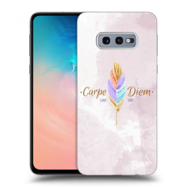 Picasee Silikónový prehľadný obal pre Samsung Galaxy S10e G970 - Carpe Diem