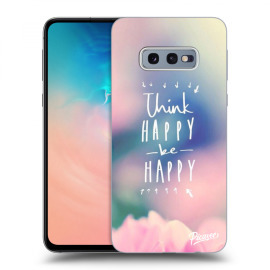 Picasee Silikónový prehľadný obal pre Samsung Galaxy S10e G970 - Think happy be happy