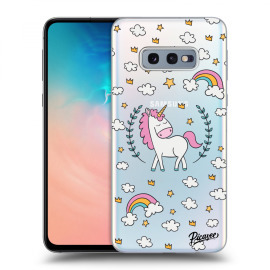 Picasee Silikónový prehľadný obal pre Samsung Galaxy S10e G970 - Unicorn star heaven