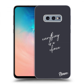 Picasee Silikónový prehľadný obal pre Samsung Galaxy S10e G970 - Everything is a choice