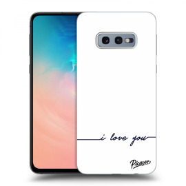 Picasee Silikónový prehľadný obal pre Samsung Galaxy S10e G970 - I love you