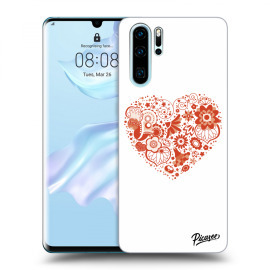 Picasee Silikónový prehľadný obal pre Huawei P30 Pro - Big heart