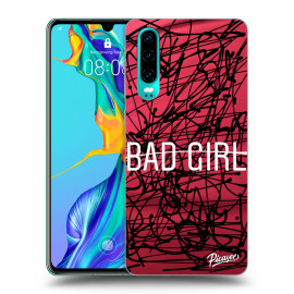 Picasee Silikónový prehľadný obal pre Huawei P30 - Bad girl