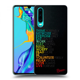 Picasee Silikónový čierny obal pre Huawei P30 - Motto life