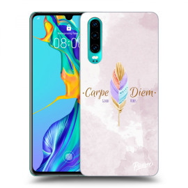 Picasee Silikónový čierny obal pre Huawei P30 - Carpe Diem