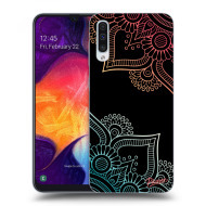 Picasee Silikónový čierny obal pre Samsung Galaxy A50 A505F - Flowers pattern - cena, porovnanie