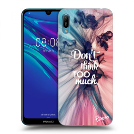 Picasee Silikónový čierny obal pre Huawei Huawei Y6 2019 - Don't think TOO much