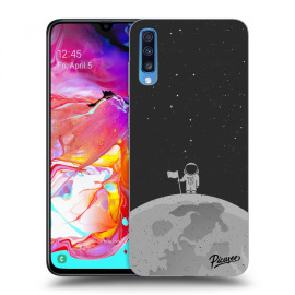 Picasee Silikónový prehľadný obal pre Samsung Galaxy A70 A705F - Astronaut