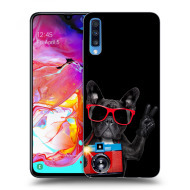 Picasee Silikónový čierny obal pre Samsung Galaxy A70 A705F - French Bulldog - cena, porovnanie