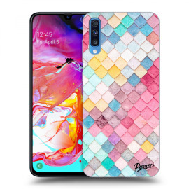 Picasee Silikónový čierny obal pre Samsung Galaxy A70 A705F - Colorful roof