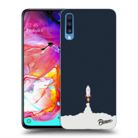 Picasee Silikónový čierny obal pre Samsung Galaxy A70 A705F - Astronaut 2