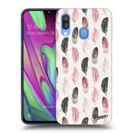 Picasee Silikónový prehľadný obal pre Samsung Galaxy A40 A405F - Feather 2