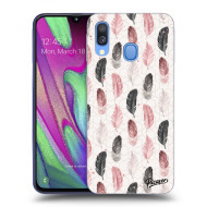 Picasee Silikónový prehľadný obal pre Samsung Galaxy A40 A405F - Feather 2 - cena, porovnanie