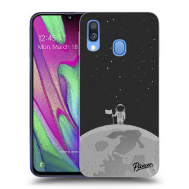 Picasee Silikónový prehľadný obal pre Samsung Galaxy A40 A405F - Astronaut