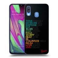 Picasee Silikónový prehľadný obal pre Samsung Galaxy A40 A405F - Motto life - cena, porovnanie