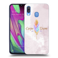 Picasee Silikónový prehľadný obal pre Samsung Galaxy A40 A405F - Carpe Diem - cena, porovnanie