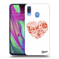 Picasee Silikónový prehľadný obal pre Samsung Galaxy A40 A405F - Big heart - cena, porovnanie