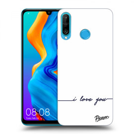 Picasee Silikónový čierny obal pre Huawei P30 Lite - I love you