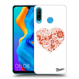 Picasee Silikónový čierny obal pre Huawei P30 Lite - Big heart