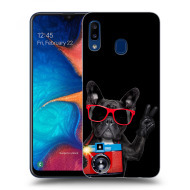 Picasee Silikónový čierny obal pre Samsung Galaxy A20e A202F - French Bulldog - cena, porovnanie