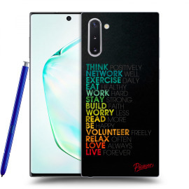 Picasee Silikónový čierny obal pre Samsung Galaxy Note10 N970F - Motto life