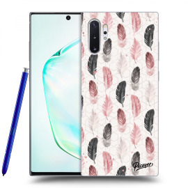 Picasee Silikónový čierny obal pre Samsung Galaxy Note10+ N975F - Feather 2