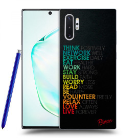 Picasee Silikónový čierny obal pre Samsung Galaxy Note10+ N975F - Motto life