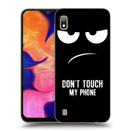 Picasee Silikónový čierny obal pre Samsung Galaxy A10 A105F - Don't Touch My Phone