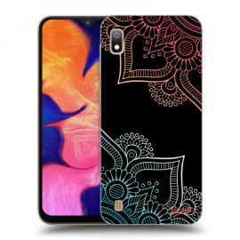 Picasee Silikónový čierny obal pre Samsung Galaxy A10 A105F - Flowers pattern