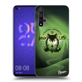 Picasee Silikónový čierny obal pre Huawei Nova 5T - Wolf life