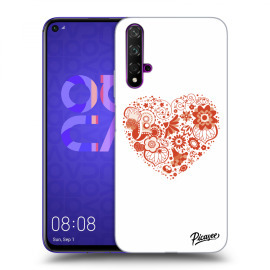 Picasee Silikónový čierny obal pre Huawei Nova 5T - Big heart