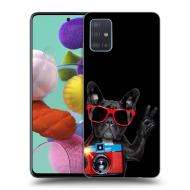 Picasee Silikónový čierny obal pre Samsung Galaxy A51 A515F - French Bulldog - cena, porovnanie