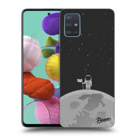 Picasee Silikónový čierny obal pre Samsung Galaxy A51 A515F - Astronaut