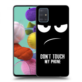 Picasee Silikónový čierny obal pre Samsung Galaxy A51 A515F - Don't Touch My Phone
