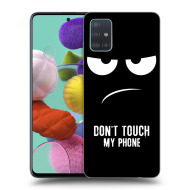 Picasee Silikónový čierny obal pre Samsung Galaxy A51 A515F - Don't Touch My Phone - cena, porovnanie