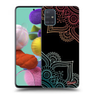 Picasee Silikónový čierny obal pre Samsung Galaxy A51 A515F - Flowers pattern - cena, porovnanie