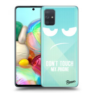 Picasee Silikónový prehľadný obal pre Samsung Galaxy A71 A715F - Don't Touch My Phone - cena, porovnanie