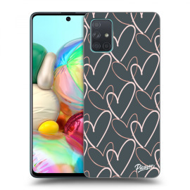 Picasee Silikónový prehľadný obal pre Samsung Galaxy A71 A715F - Lots of love