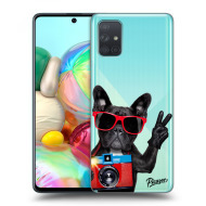 Picasee Silikónový prehľadný obal pre Samsung Galaxy A71 A715F - French Bulldog - cena, porovnanie