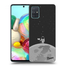 Picasee Silikónový prehľadný obal pre Samsung Galaxy A71 A715F - Astronaut