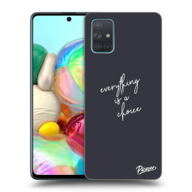 Picasee Silikónový prehľadný obal pre Samsung Galaxy A71 A715F - Everything is a choice