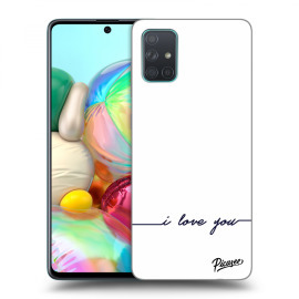 Picasee Silikónový prehľadný obal pre Samsung Galaxy A71 A715F - I love you