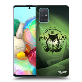 Picasee Silikónový prehľadný obal pre Samsung Galaxy A71 A715F - Wolf life