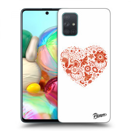 Picasee Silikónový prehľadný obal pre Samsung Galaxy A71 A715F - Big heart