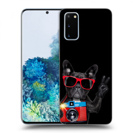 Picasee Silikónový čierny obal pre Samsung Galaxy S20 G980F - French Bulldog