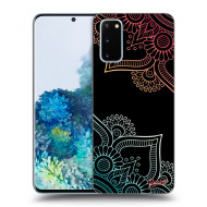 Picasee Silikónový čierny obal pre Samsung Galaxy S20 G980F - Flowers pattern - cena, porovnanie
